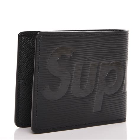 louis vuitton supreme wallet black|Louis Vuitton x Supreme Slender Wallet Epi Black .